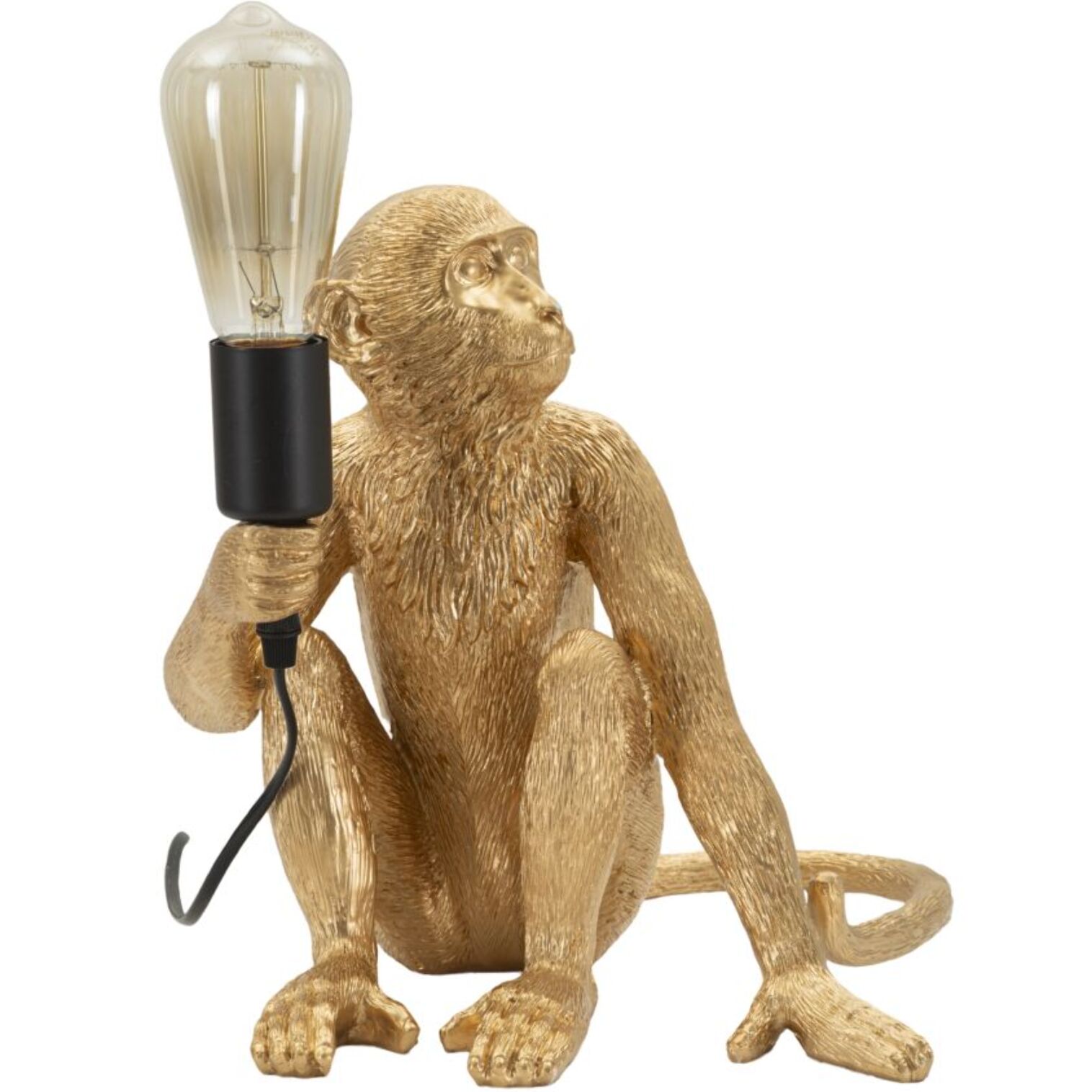 LAMPADA DA TAVOLO MONKEY SEDUTA ORO CM 33X33X32