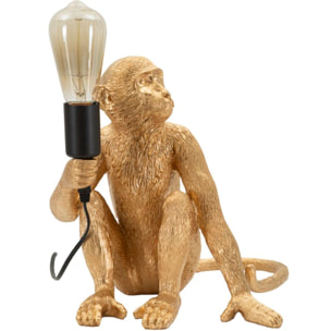 LAMPADA DA TAVOLO MONKEY SEDUTA ORO CM 33X33X32
