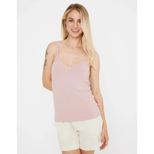 Camiseta Tirantes Básica Rosa - Elna