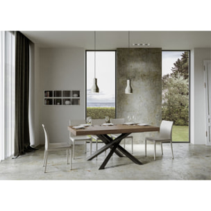 Tavolo allungabile 90x180/284 cm Volantis Premium Noce telaio Antracite