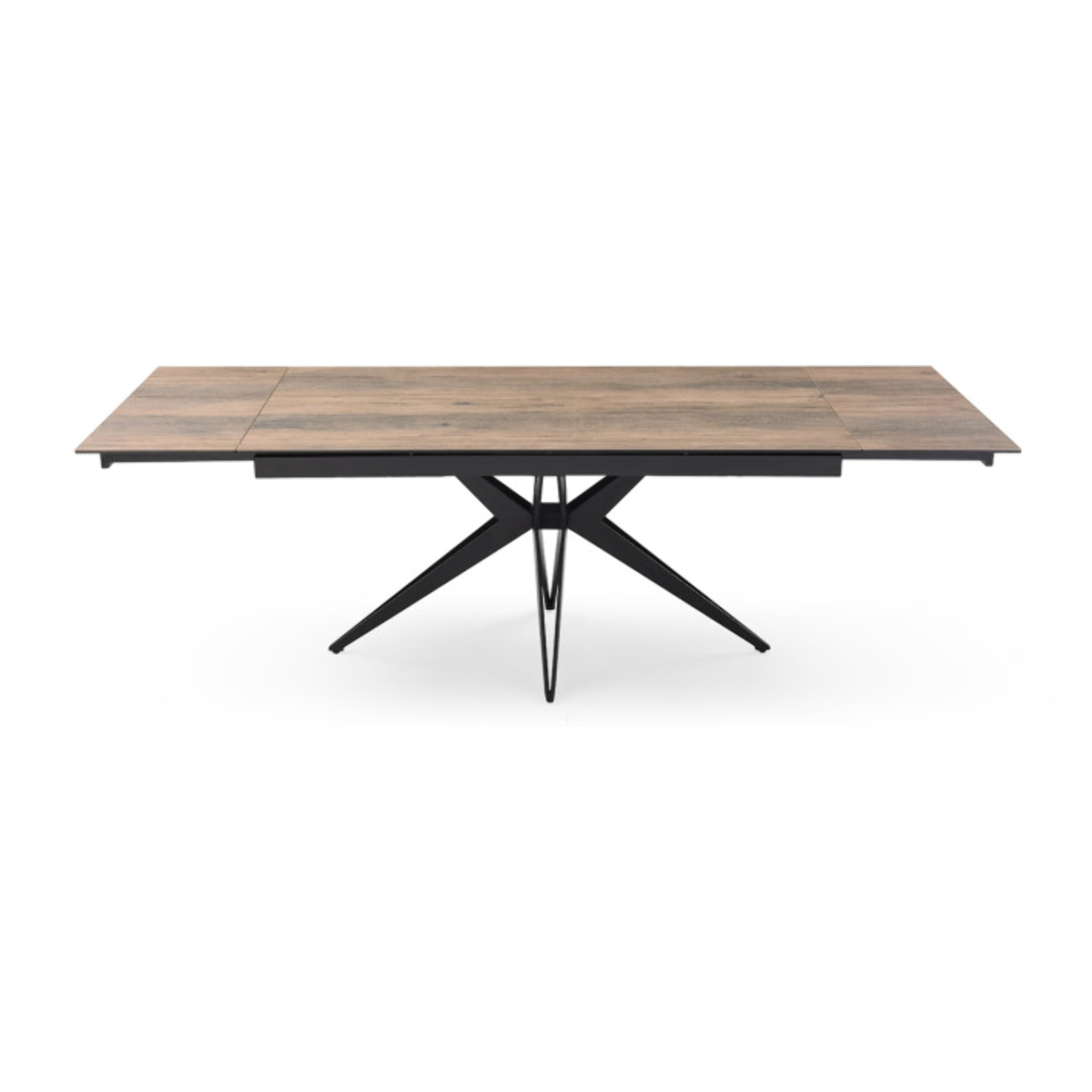 Table extensible céramique effet bois 180/260 cm - 8 piètements - UNIK