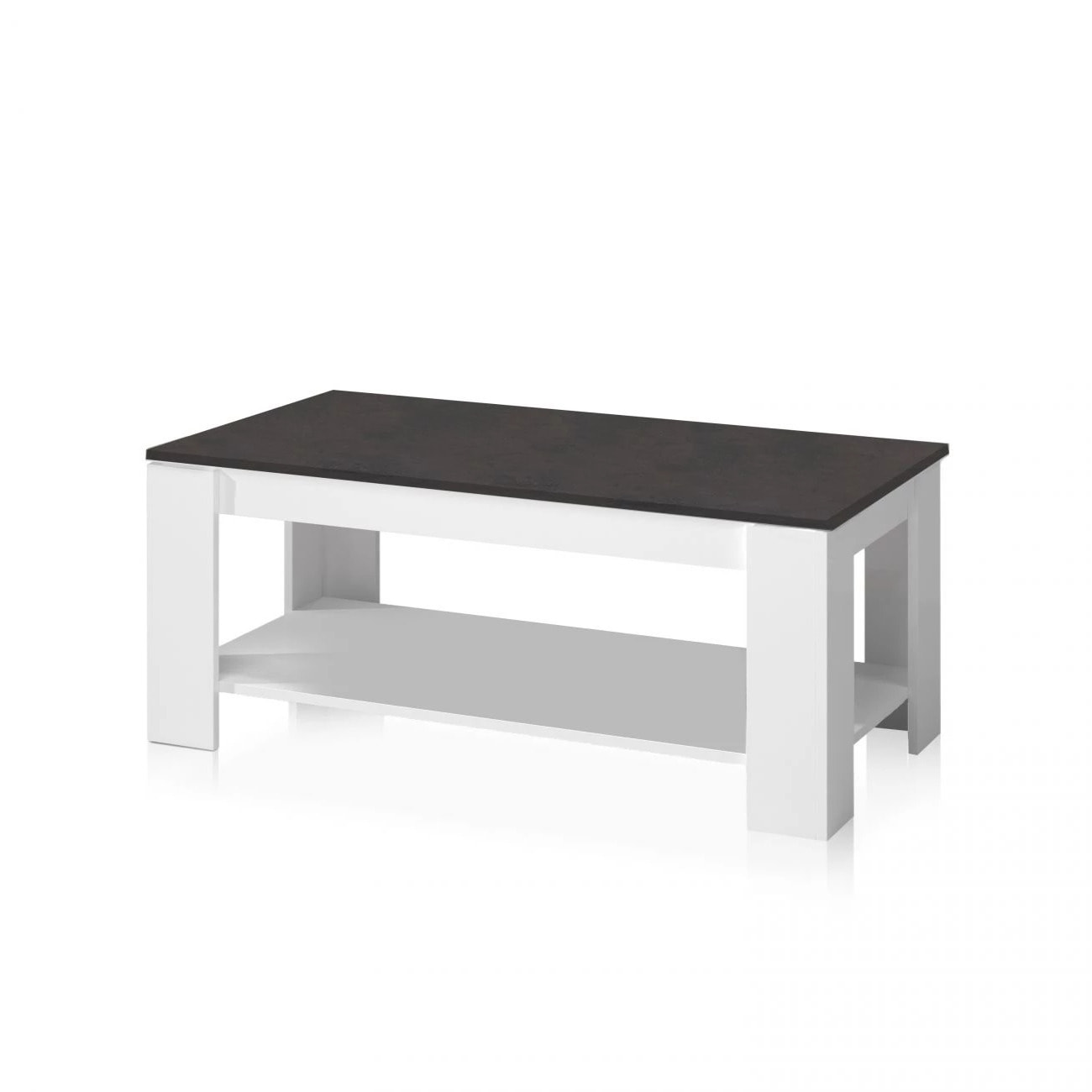 Mesa de centro elevable Lya Blanco Artik (Blanco Mate) - Óxido