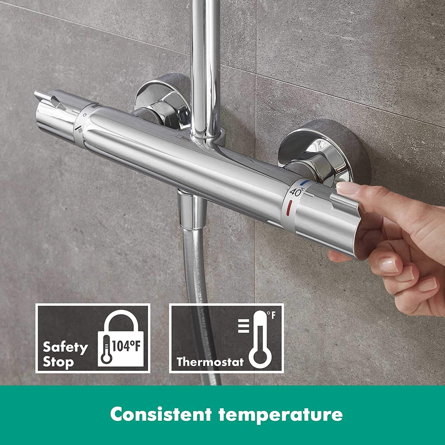 Colonne de douche 240 mitigeur mécanique chromé Crometta S