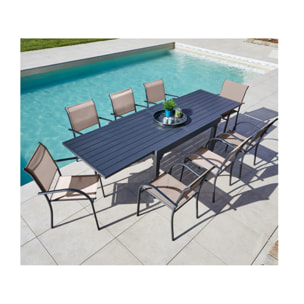 HONFLEUR XL BEZIERS - Ensemble table et chaises de jardin  - Lin