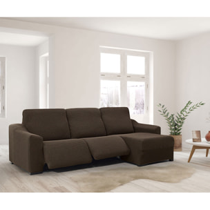 Funda para Chaise Longue derecho (visto de frente ) brazo corto SÚPER ELÁSTICA con RELAX modelo HELENA
