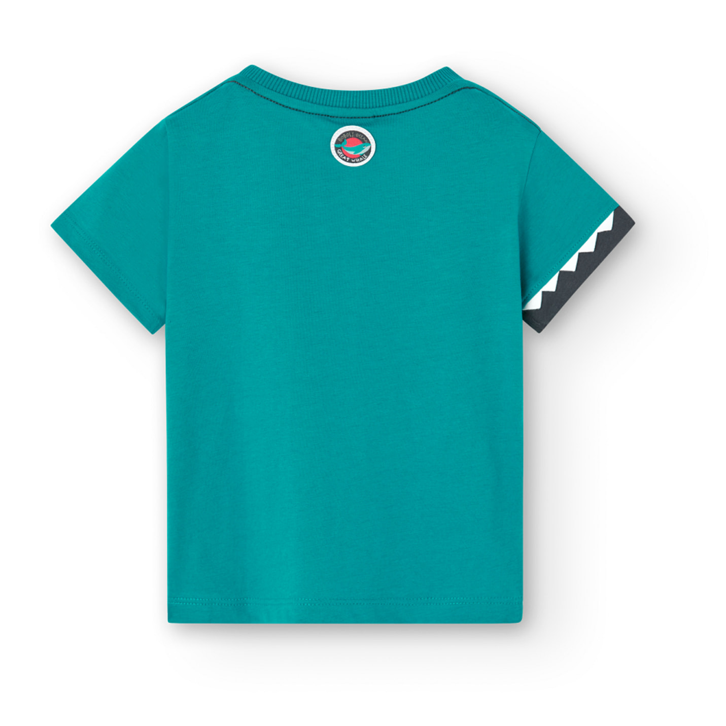 Camiseta niÃ±o estampada, mangas cortas, verde agua