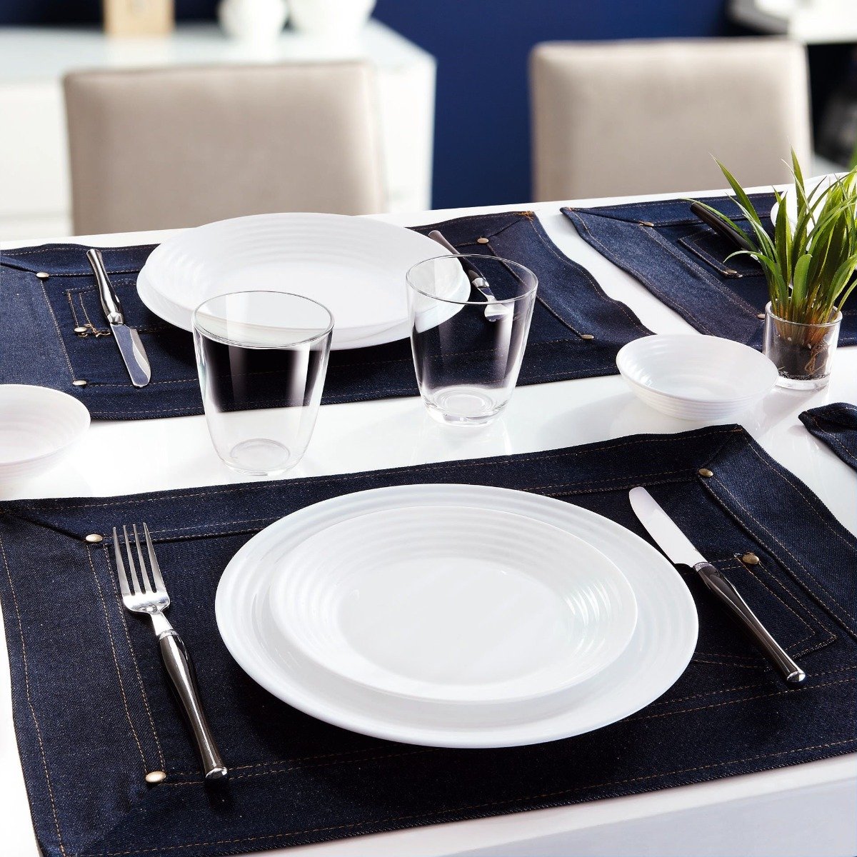 Set de platos 19 piezas Harena blanco - Luminarc