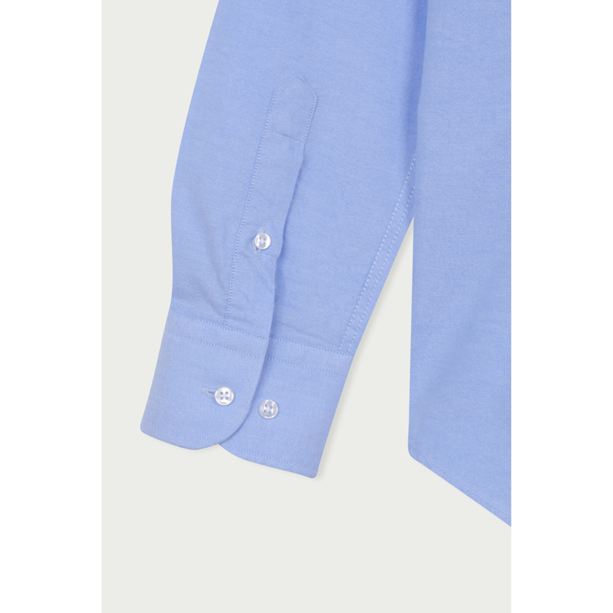 Camicia Uomo 1 Bottone Button Down Slim Oxford Lavato Unito Celeste