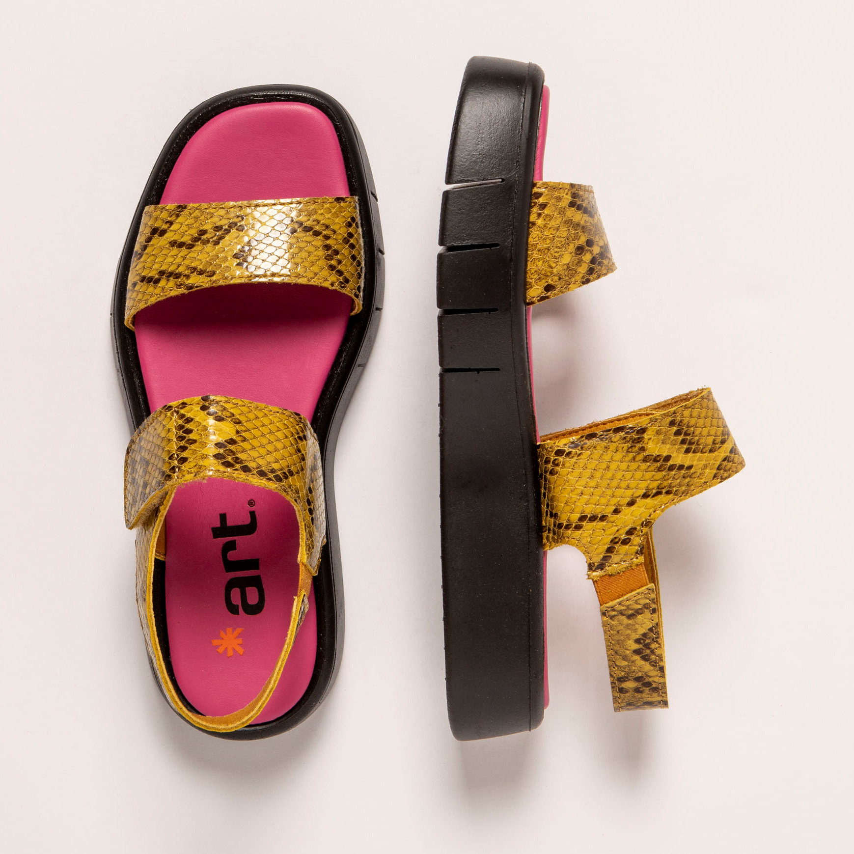 Sandalias 1854F SNAKE LIMON/ MALAGA color Limon