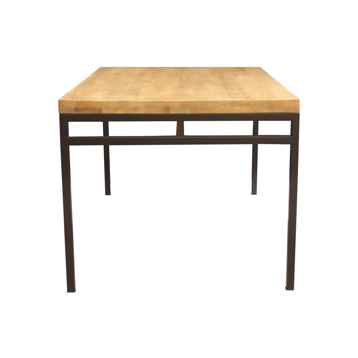 Table à manger industrielle bois manguier massif et métal L160 cm YPSTER