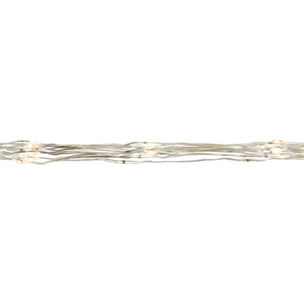 Guirlande lumineuse cascade d'extérieur 1 m 200 LED blanc chaud fil cuivre 13 fonctions avec minuteur sur secteur