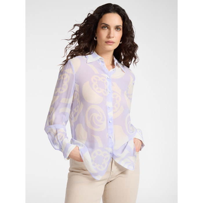 Elena Mirò - Camisa de viscosa estampada - Violeta