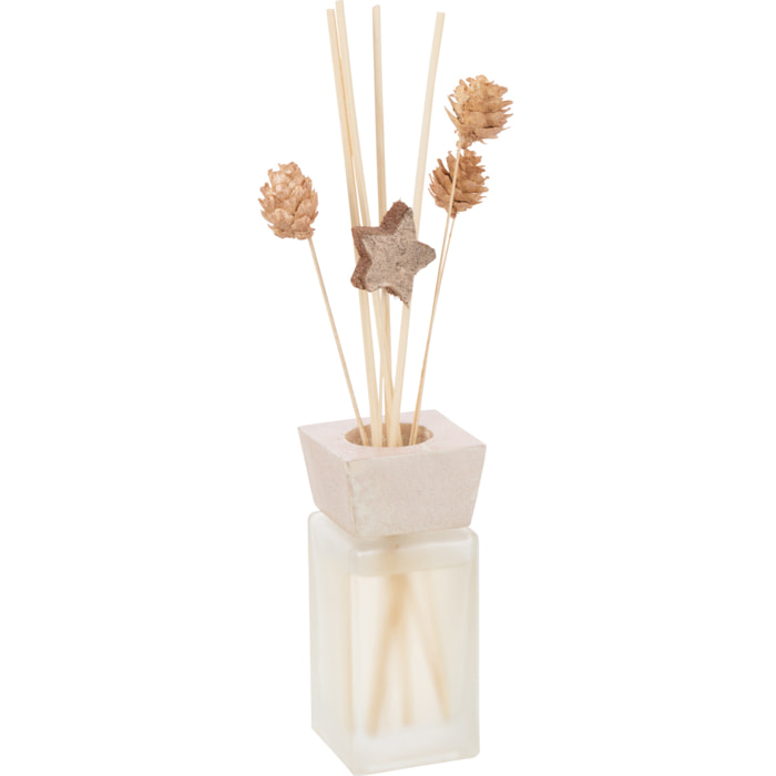 J-Line bâtonnets parfumés + fleurs séchées - Vanille Poivre Noir - or rosé