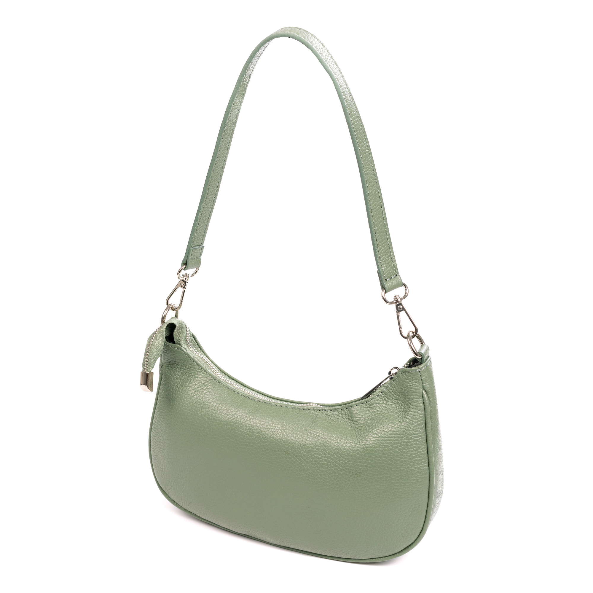 Asso borsa a mano, in pelle autentica finitura dollaro.