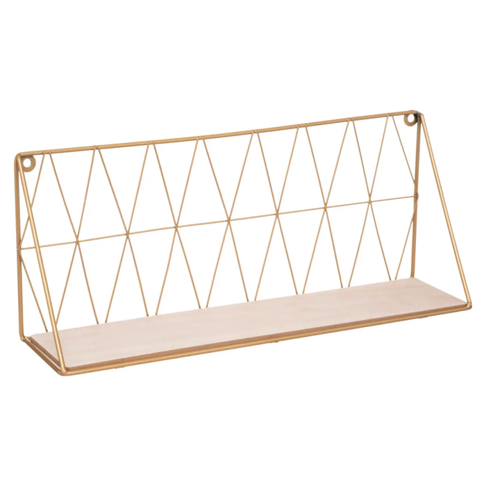 Etagère murale doré 48x20cm
