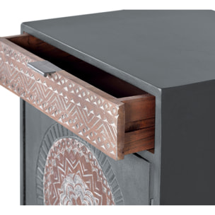 Mesita - Madera de Mango y Metal - 60x50x40cm