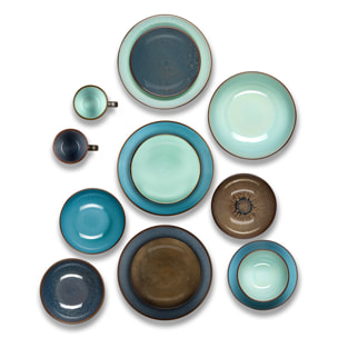 Tara Indigo - 6 assiettes plates