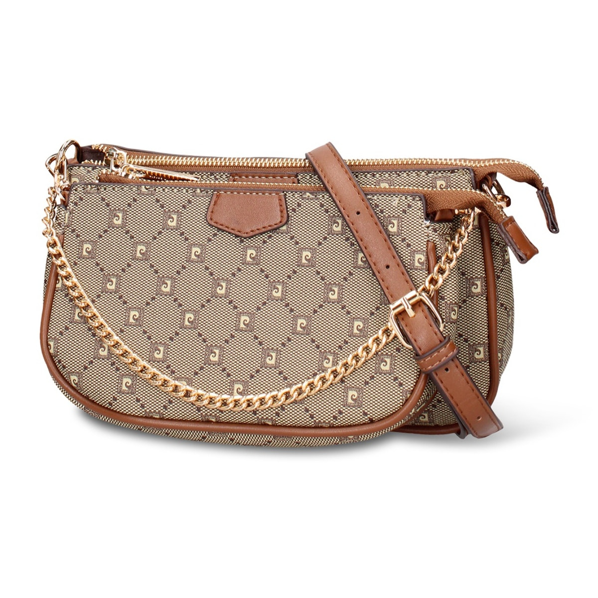 Borsa a tracolla da donna - Modello Novara Chic - Pelle vegana PU - 24.0 x 14.0 x 5.0 cm