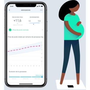 Pèse personne connecté WITHINGS Body Blanc