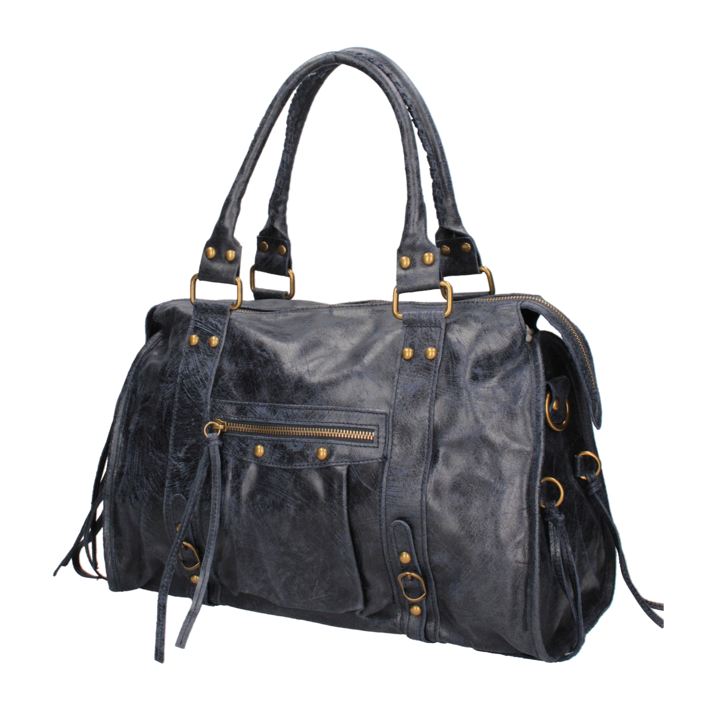 Borsa a spalla da donna - Modello Elara - Vera pelle - 41.0 x 28.0 x 13.0 cm