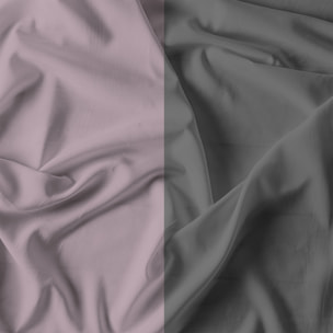 COMPLETO LETTO NATURAL COLOR, 100% Cotone, Made in Italy - ROSA ANTICO/FUMO