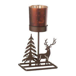 J-Line photophore Hiver - fer - rouille/brun