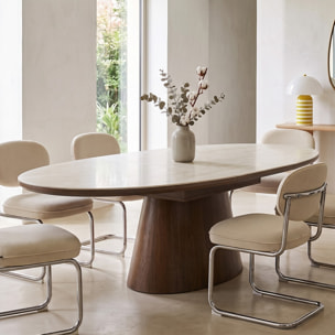 Table à manger extensible ovale 6/8 personnes - ORA