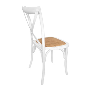 Pack 2 sillas de comedor Provenza Rattan - Blanco