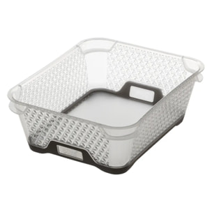 Panier en plastique 22L -Taupe Duo