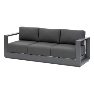Salon de jardin "Allure" graphite 5 places en aluminium et polyester