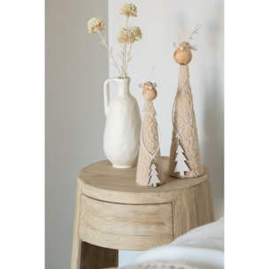 J-Line figurine Renne Teddy - métal/bois - beige/naturel - small