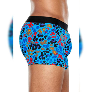 Bóxer multi leopard trunk - Happy Socks azul