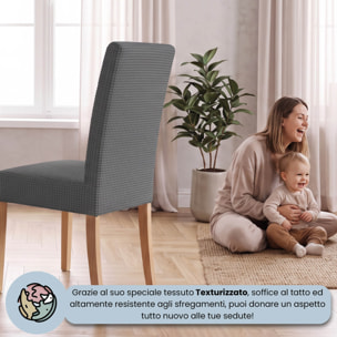 COPPIA VESTISEDIA CON SCHIENALE LESLIE, Microfibra/Elastan - GRIGIO SCURO