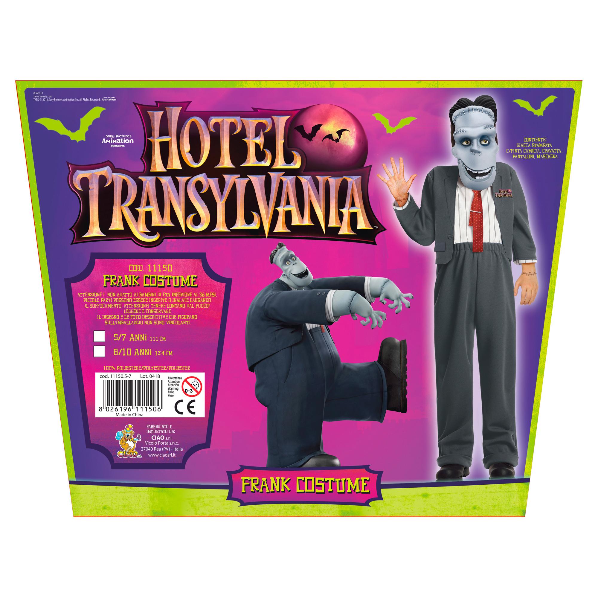 Frank Hotel Transylvania Costume Bambino Con Maschera