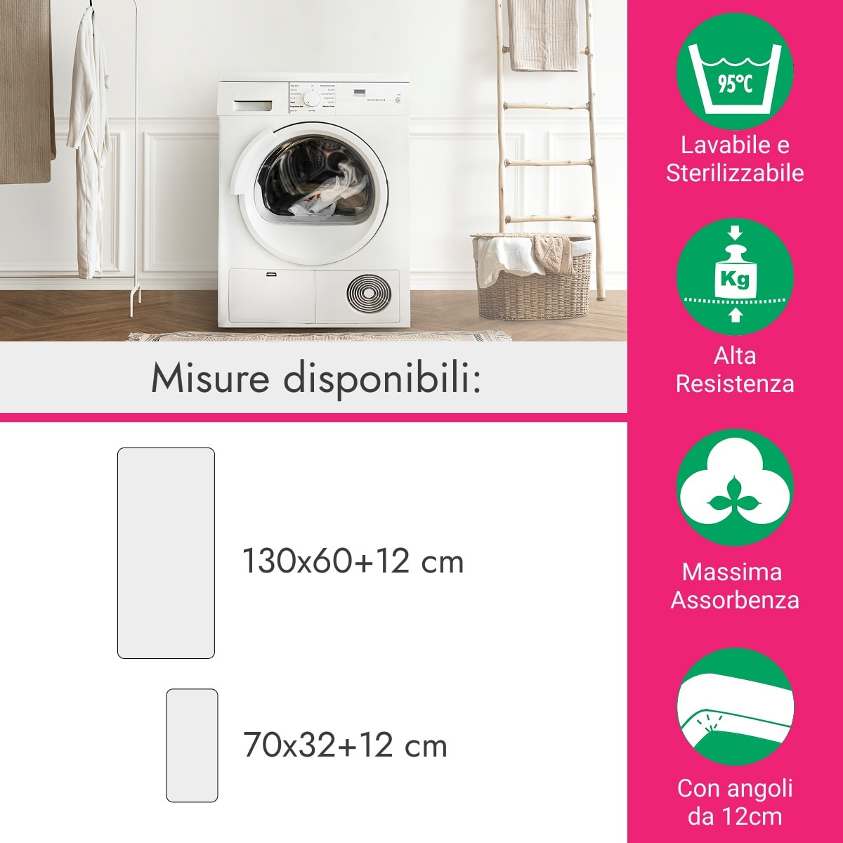 Coprimaterasso Sanitario IPERSAN Baby Bianco