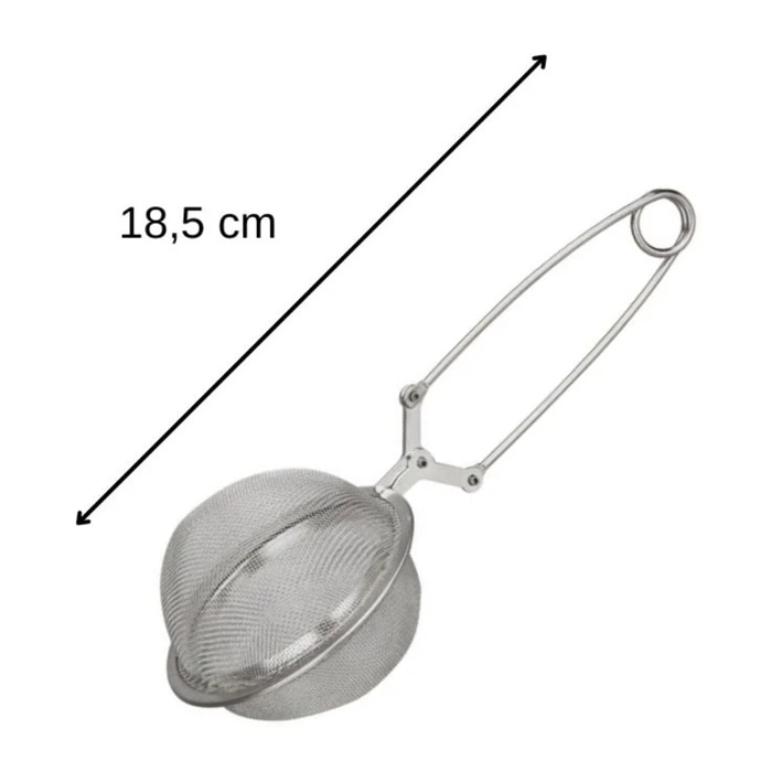 Boule à thé type pince à thé en inox 18,5 cm Fackelmann