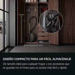 AEG Aspiradora con bolsa 3000 de 650 W y 78 dB(A) AB31C1GG | Reacondicionado