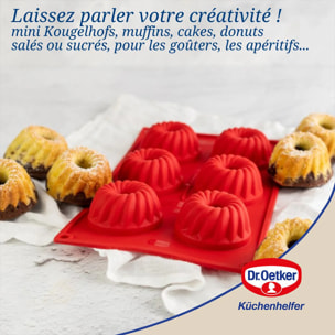 Moule à kougelhofs 6 empreintes 30 cm Dr.Oetker Flexxibel Love