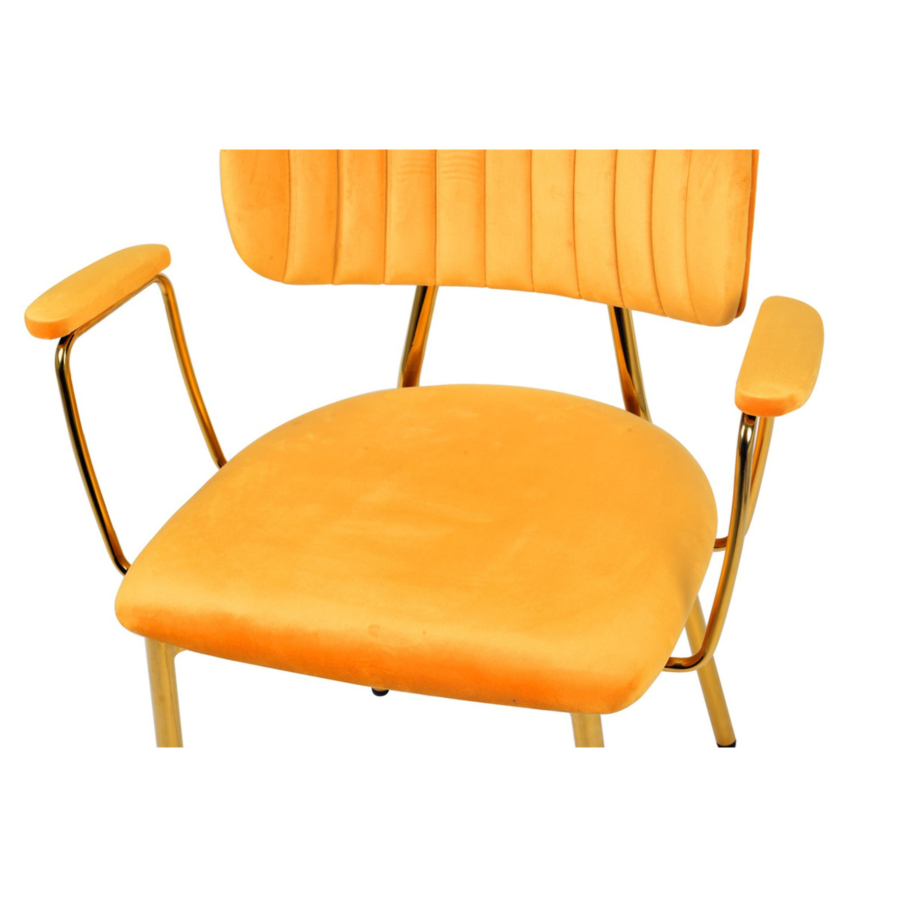 Set di 2 Sedie Kian 200 in Velluto Arancione