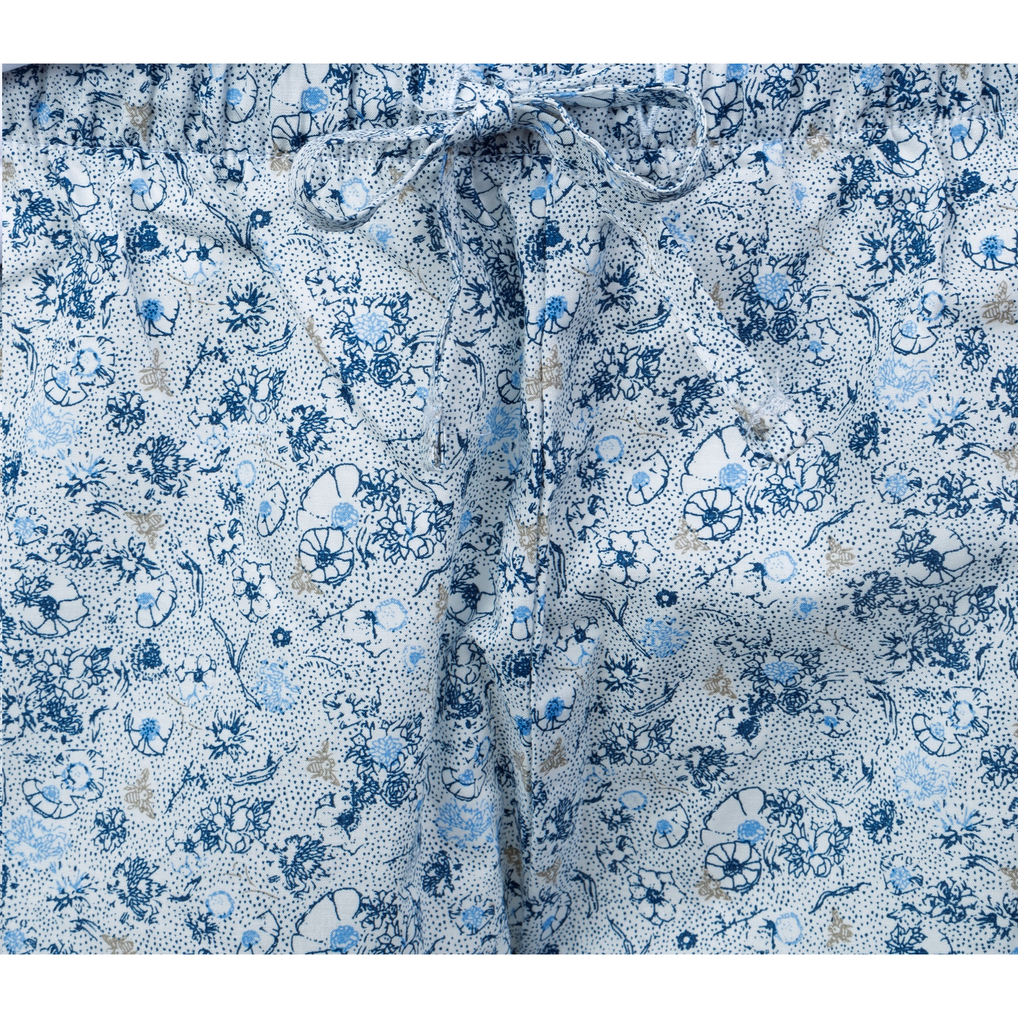 Pigiama leggero DONNA cotone fiori blu