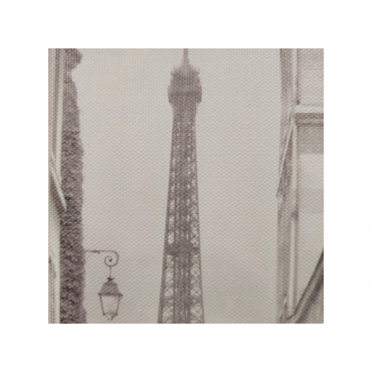 Tableau en toile imprimée Tour Eiffel et parapluie rouge avec cadre en bois noir 30x40cm - PARIS