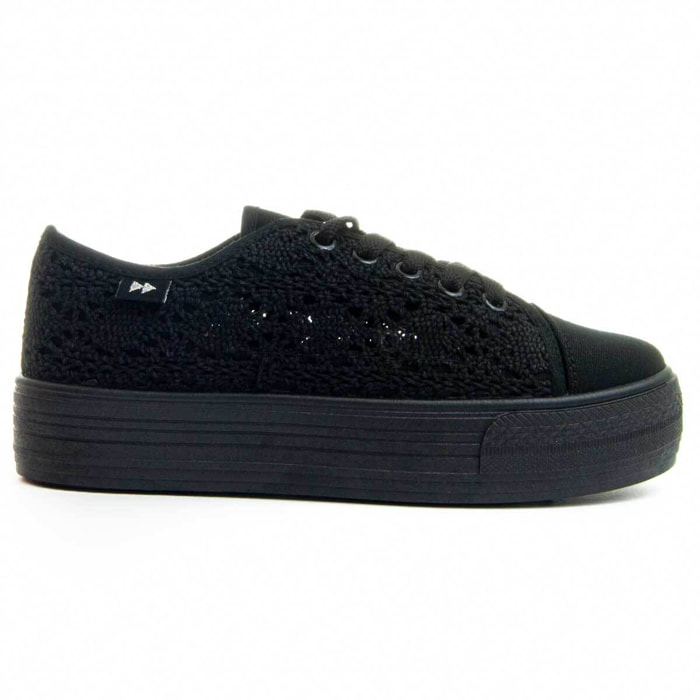 Sneakers de plataforma - Negro - Altura: 3 cm