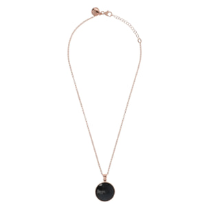 Collana con Pendente in Pietra Naturale Sfaccettata Quarzo Rosso