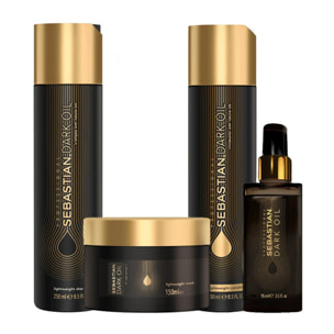 SEBASTIAN Kit Dark Oil Shampoo 250ml + Mask 150ml +  Conditioner 250ml + Oil 95ml