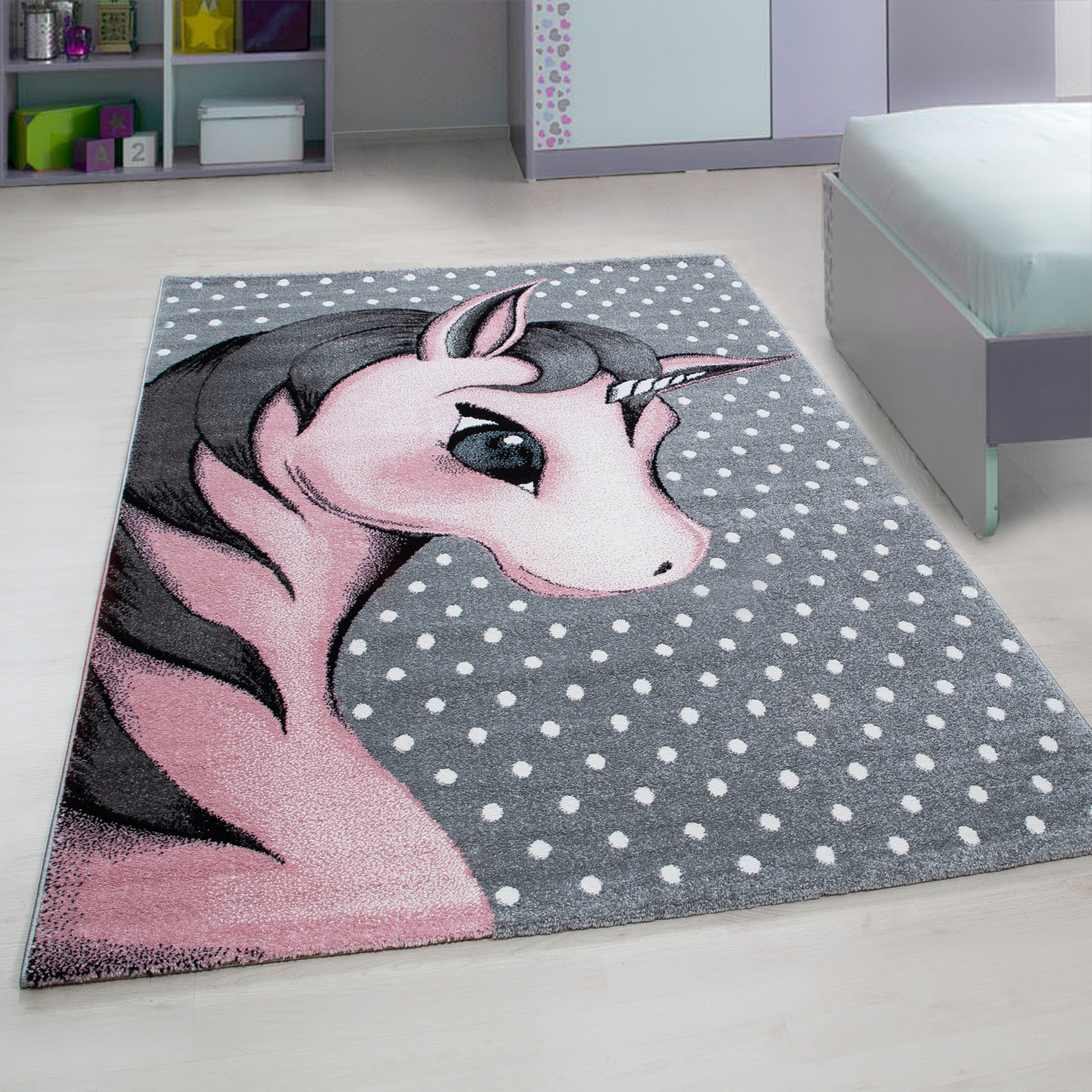 KIDS - Tapis enfant à motif licorne rose - KID0590ROS