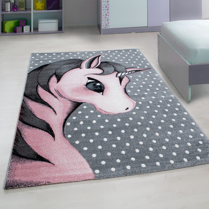 KIDS - Tapis enfant à motif licorne rose - KID0590ROS
