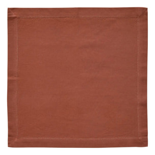 Serviette de table Jane 40x40 terracotta en coton