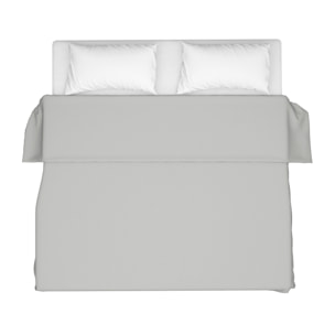 LENZUOLO SOPRA LETTO SINGOLO GRIGIO CHIARO 100% COTONE