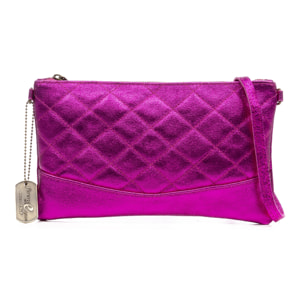 FIRENZE ARTEGIANI Borsa a tracolla da donna Aragona. Vera pelle rifinita in camoscio trapuntato laccato.