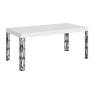 Tavolo allungabile 90x200/304 cm Ghibli bianco frassino telaio Antracite